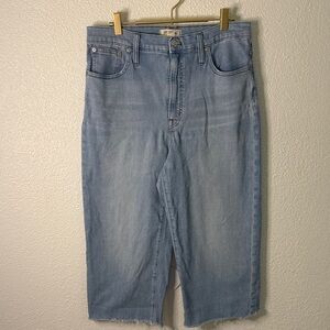 Madewell Light Blue wide leg cropped Jeans- 31